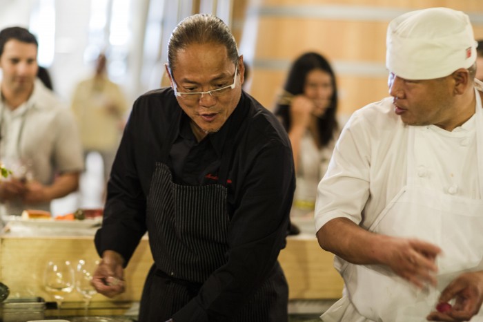 Celebrity chef Masaharu Morimoto prepared dinner for the 2013 festival.