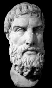 A Roman bust of Epicurus