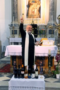blessing the wines