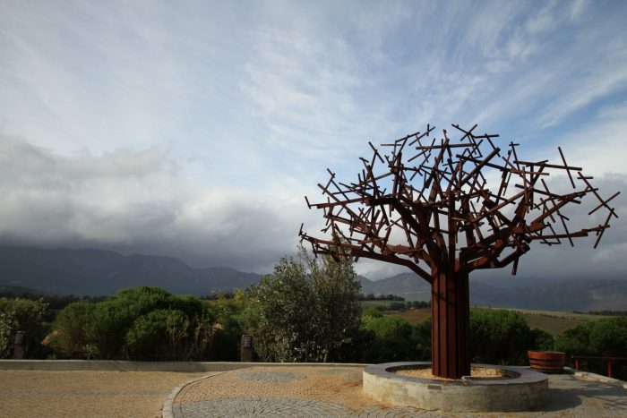 Waterkloof winery sculpture. Photo (c) Simon Woolf