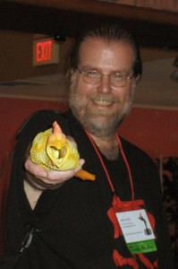 El Jefe and a rubber chicken. Photo by Melissa Dobson