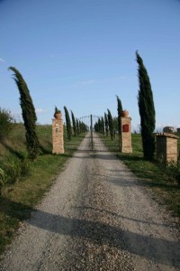 The entrance to a Tuscan estate