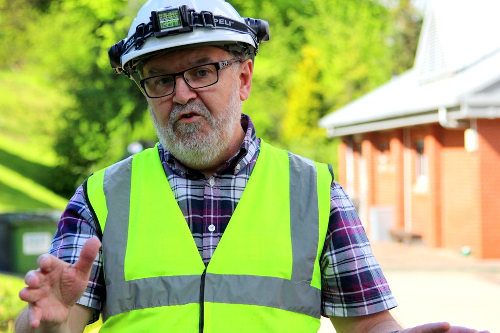 Tanqueray master distiller Tom Nichol leads a tour at the company's Scottish distillery. Photo, Michelle Locke