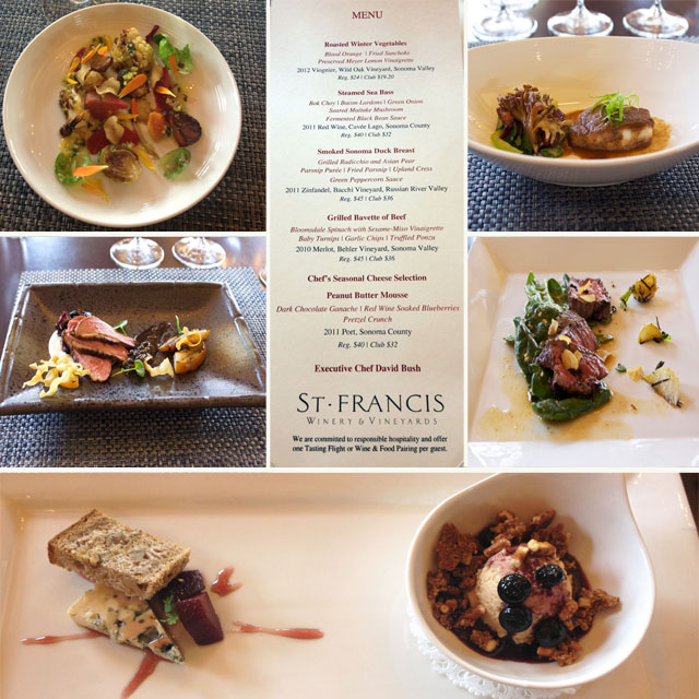 Food and Wine Experience at St. Francis Winery