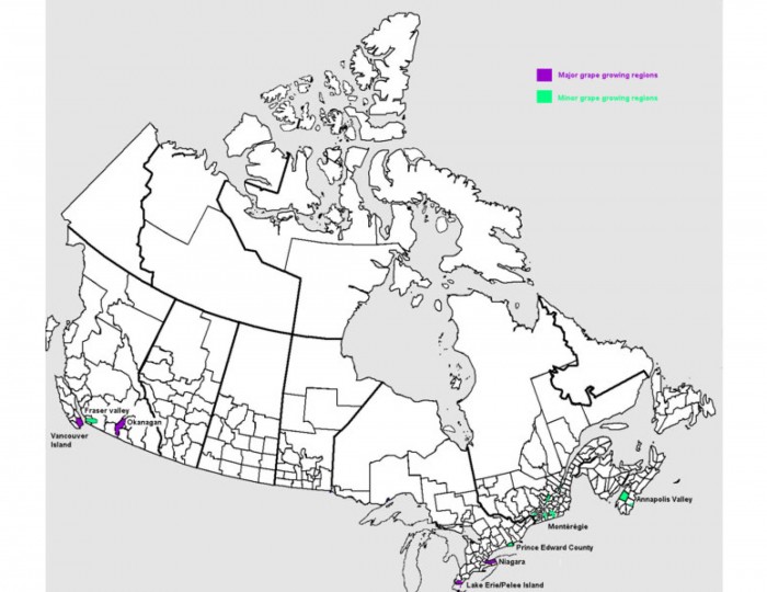 Canada Wine Region Map