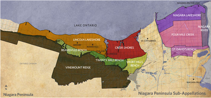 Map Of Niagara Wineries Putting Ontario Wine On The Map