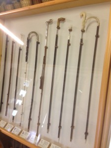 Walking sticks on display at Vigneti Pietro Pittaro