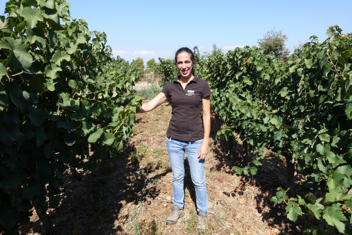 Martta Reis Simões in the vineyard